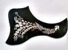 Acoustic guitar pick guard scratch plate silver peacock